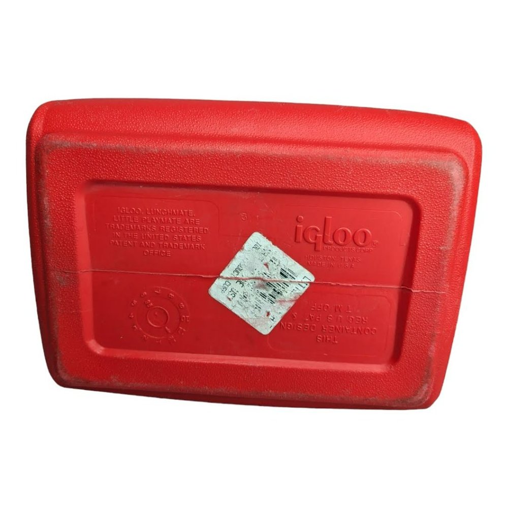 Vintage Igloo Little Playmate Red & White Cooler - Picture 10 of 11